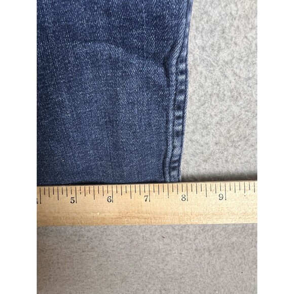 7 Downie Street Pants London Mid-Rise Straight Men’s 34X32  Denim Blue Stretch - Picture 11 of 12